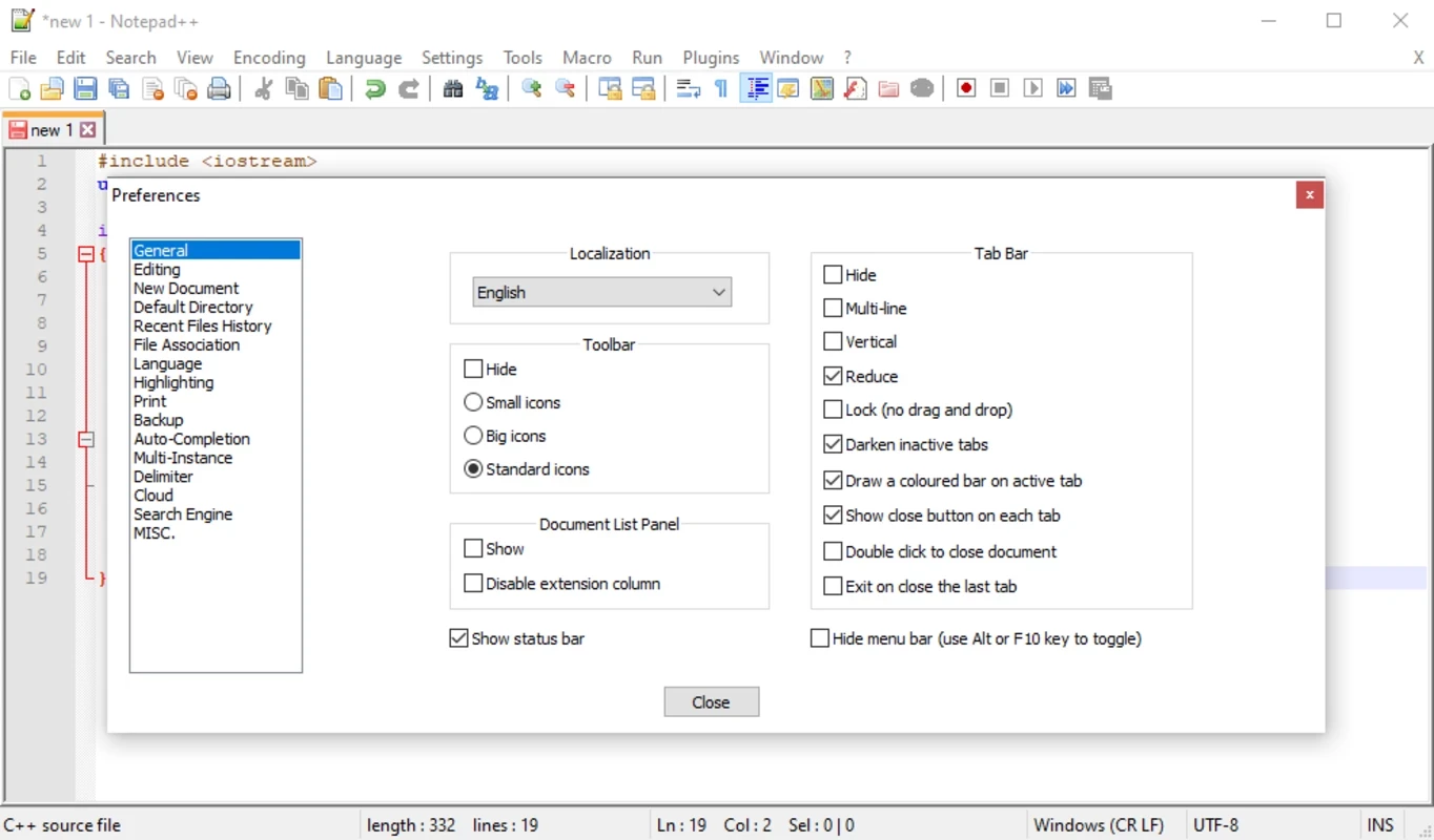 Notepad++ — captura de tela 4